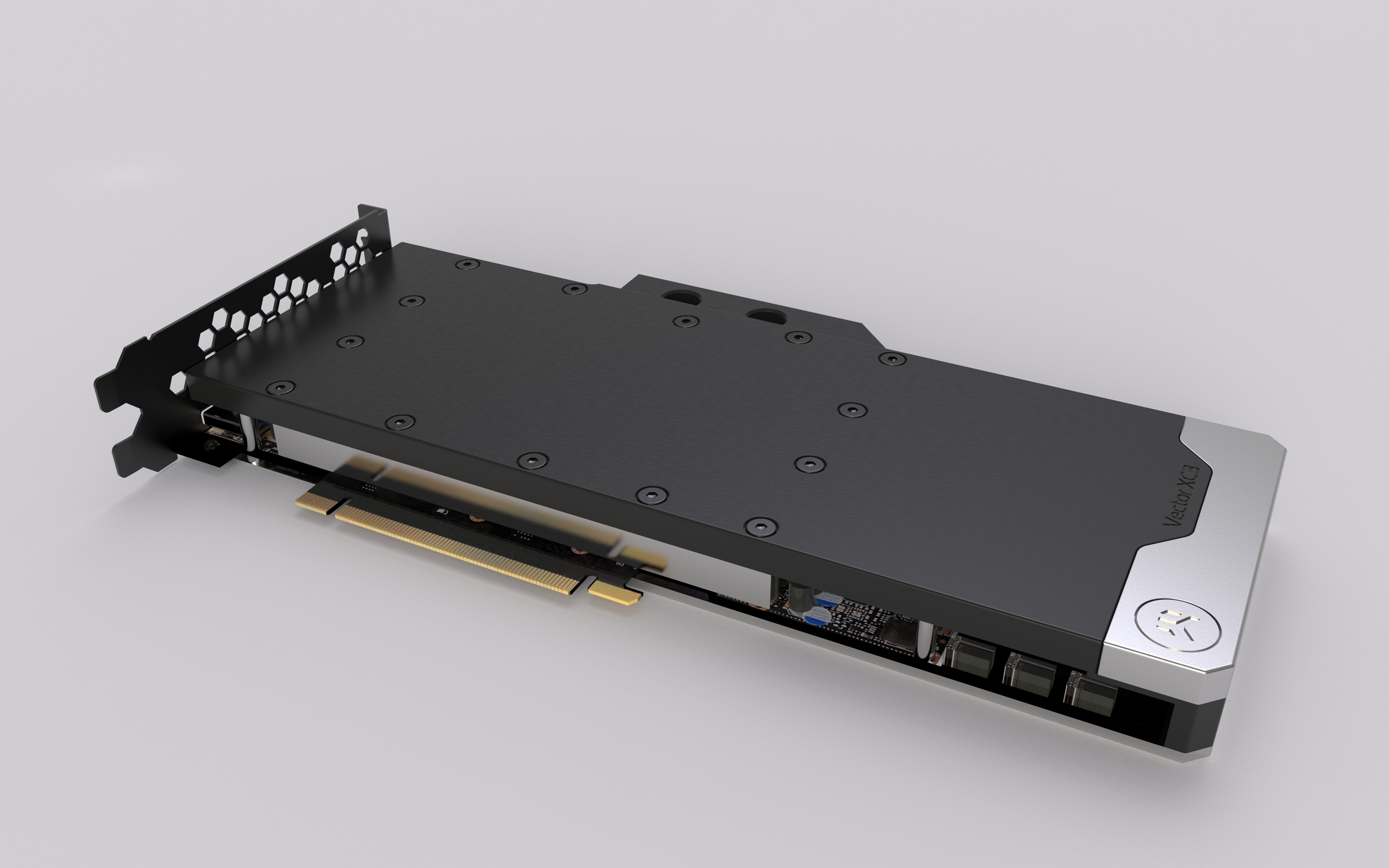 EVGA XC3 3090显卡，上面有EK矢量水块